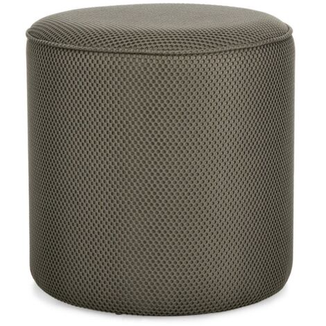 Pouf "Olesya" struttura in MDF rivestimento in poliestere per interno -Terra