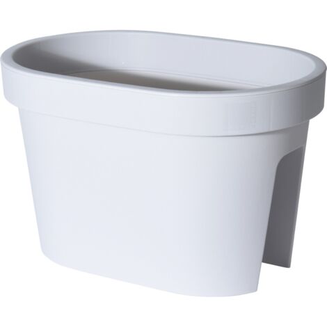 Vaso fioriera da balcone rettangolare per ringhiera da esterno per fiori e piante -60 cm / Ocra