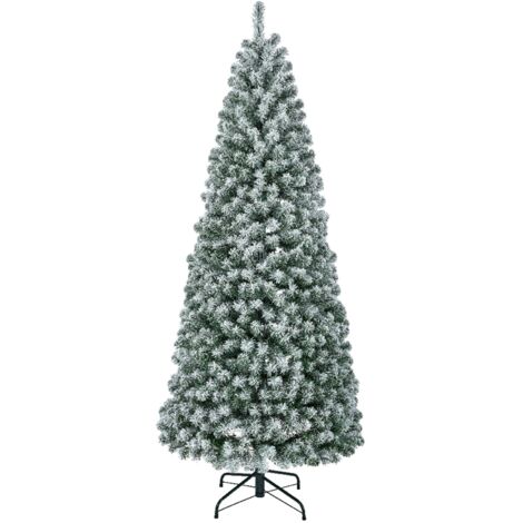 Albero di Natale Pieghevole 190 cm, Decorazione dell'Albero di Natale con 200 Luci LED, Stella in Cima, Palline di Peluche, Decorazione Natali | Leroy Merlin