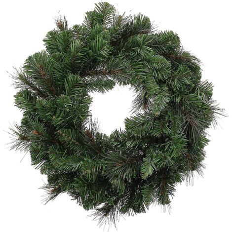 Ghirlanda dietro porta "Milton" in PP effetto aghi di Pino, corona per decorazioni natalizie -60 cm