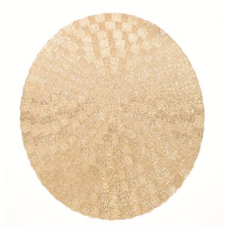 Sottopiatto natalizio in PVC color oro per tavola di Natale e festività da Ø 38 cm