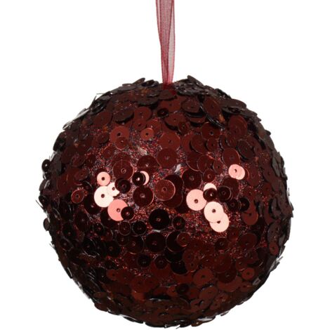 Palline Albero Di Natale In Vetro 6cm: 20 Pezzi Tra Lucido E Opaco In Un Elegante Rosso Scuro