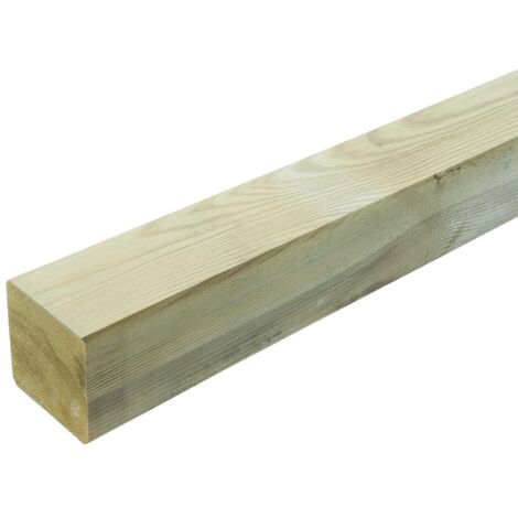 Palo quadrato per pannello grigliato "Lasa" di pino naturale per recinzioni giardino e terrazzo -135 cm / 9 x 9 cm