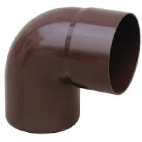 Curva per tubo pluviale in pvc color marrone ø 80