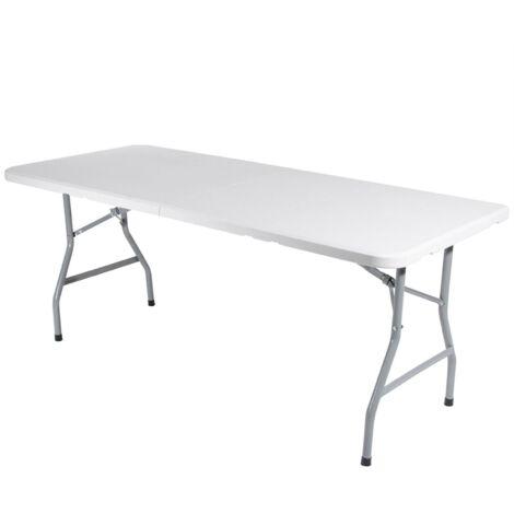 Tavolo pieghevole da catering e campeggio a valigetta con maniglia -200 x 74 cm