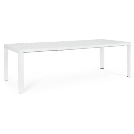 Tavolo allungabile Telescopico "Keplero" struttura in alluminio da esterno -Bianco / 180/240 cm