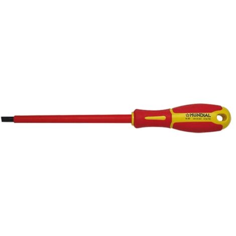 Cacciavite a taglio tipo isolato 1000 volt in acciaio al cromo-vanadio-molibdeno punta nera -2.5 x 80 (1/2)