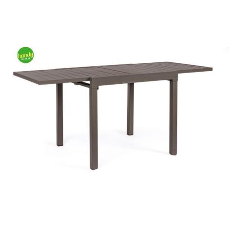 Tavolo allungabile "Pelagius" in alluminio dogato da esterno per giardino e veranda -Caffè / Small / Tavolo