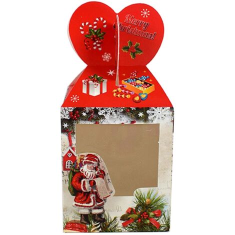 Scatola regalo di natale con decorazioni per regali natalizi