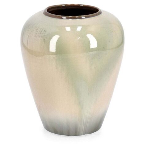 Vaso "Coira" bombato in terracotta smaltata per uso esterno h 30 cm (1/2)