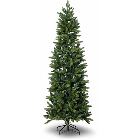 Albero di Natale slim "Cernera" in PE Effetto Real Touch + PVC di Altissima qualità -180 cm