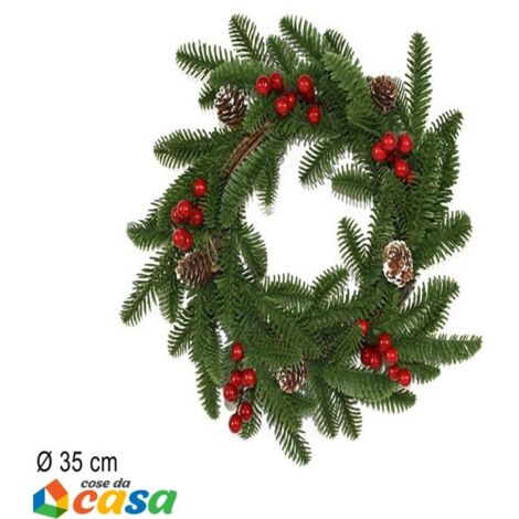 Ghirlanda Natalizia Artificiale 1,8 M Con Pigne: Decorazione Per Interni, Inverno E Capodanno (190 Cm) - 4