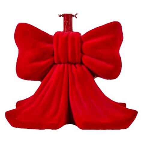 Base per albero di natale fiocco in poliresina per decorazioni natalizie -Rosso