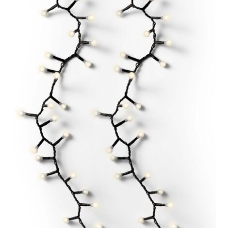 Luci di natale catena a ciliegia con led Ø 3 mm da esterno con 8 funzioni, da 500 LED -Cavo trasparente luce bianca