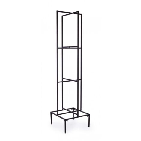 Espositore porta cuscini con ripiani in acciaio colore nero h 187 cm