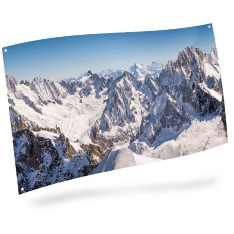 Poster in tessuto "Summit di montagna" per villaggi Natalizi -Grande