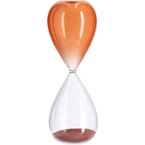 Clessidra kronos Opaca realizzata in vetro decorazione da interno -Ø8.3 x h 20.3cm / Trasparente-Arancione-Marrone (1/5)