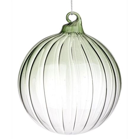 Palline q.8 per albero di Natale, sfera vetro verde -Verde (1/4)