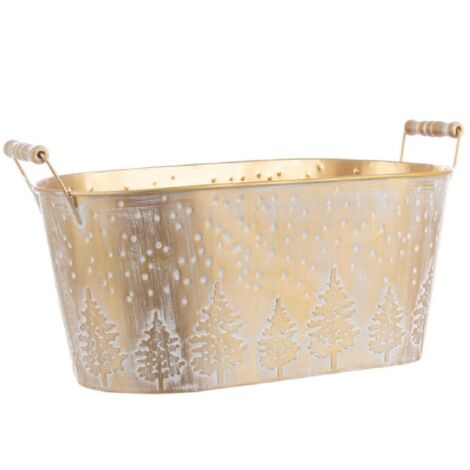 Set 3 vaso "Chilly" oro in metallo per decorazione (1/5)