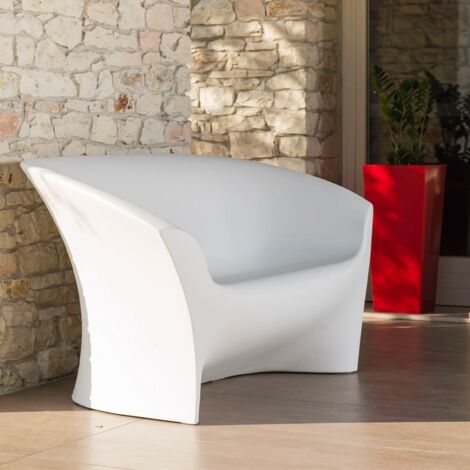 Poltrona sofa "Ohla" struttura in polietilene per esterno -Bianco (1/5)