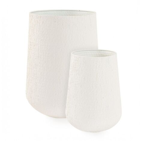 Set 2 Portavasi Kenar Tondo Beige Alto prodotto fatto a mano (1/3)