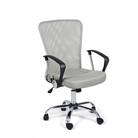 Sedia da ufficio ergonomica "Brisbane" con ruote, poltrona presidenziale per scrivania -Grigio (1/5)