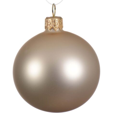 Decoris, Palla di Natale Infrangibile, 20 cm, Lucida Colore Perla, Addobbo Natalizio (1/3)