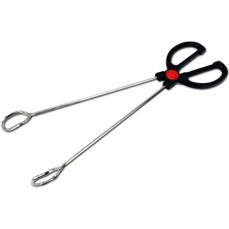 Pinza a forbice per barbecue in acciaio inox con manico in plastica  isolante 35 cm