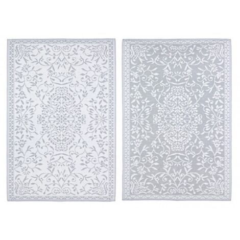 Tappeto "Ansedonia" bianco e grigio per salottino da giardino -120x180 cm (1/5)