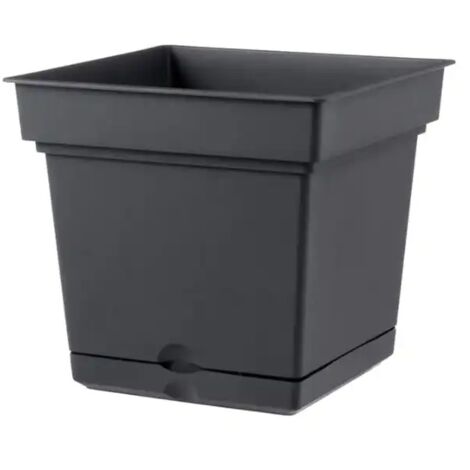 Vaso Quadrato Still Elements 38 Antracite in Plastica Riciclata 38x38xh38cm