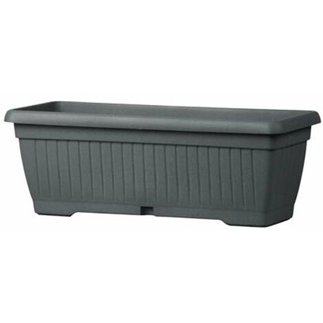 Vaso Lofly Con Sottovaso - Capacità 27L - Altezza 37 Cm - Colore Antracite