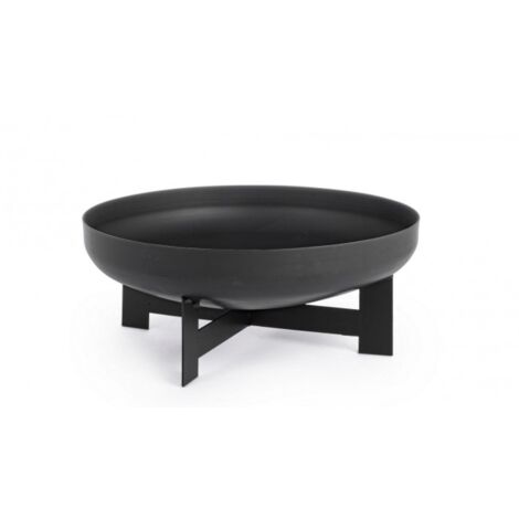 Braciere basso da Giardino "Efesto" in acciaio verniciato decorazione moderna -Ø 50 X h 21 cm