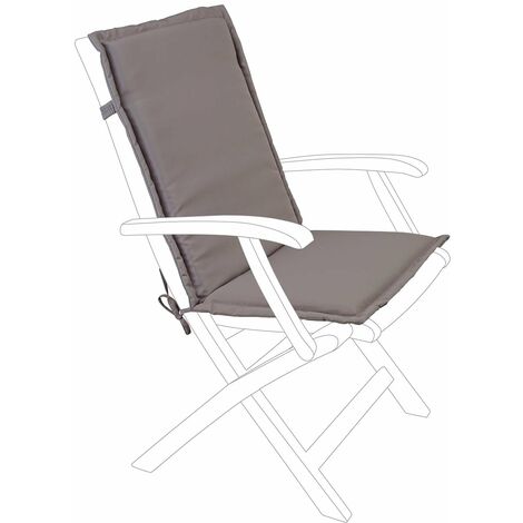 Cuscino per sedia e poltrona con Schienale Medio in poliestere  idrorepellente 180 gr -Tortora / 1 Pezzo