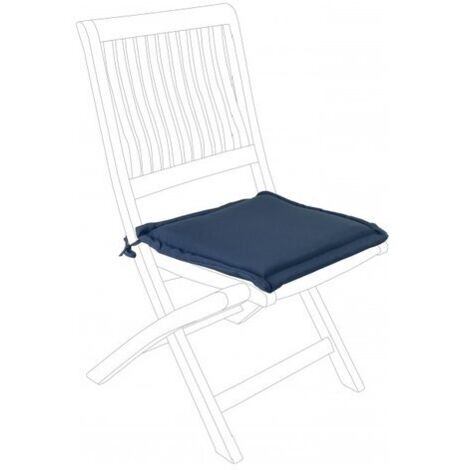 Cuscino per sedia trapuntato in poliestere 180 idrorepellente per interno ed esterno. -Blu / 1 Pezzo