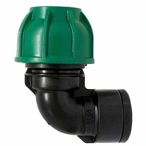 Gomito a 90° con derivazione femmina in polipropilene per irrigazione e giardinaggio PN 10 Bar -Ø 20 X 1/2"