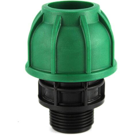 Raccordo con filetto maschio in polipropilene a compressione per irrigazione PN 10 Bar -Ø 25 X 3/4"