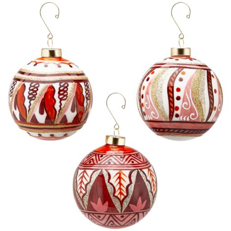 Pallina di Natale in Ceramica Dipinta a Mano – CBH27 – Les Ottomans