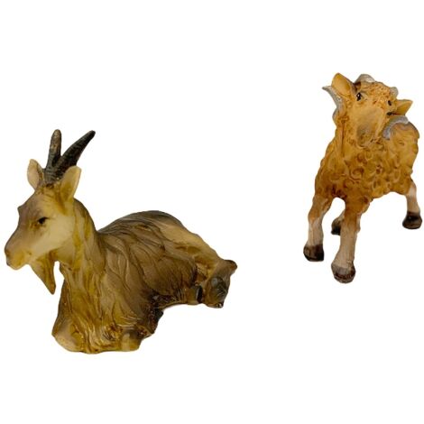 Caprette in Poliresina statuine per presepe in resina h 4 cm 12 pezzi (1/3)
