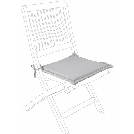 Cuscino per sedia trapuntato in poliestere 180 idrorepellente per interno  ed esterno. -Choco / Kit da 4