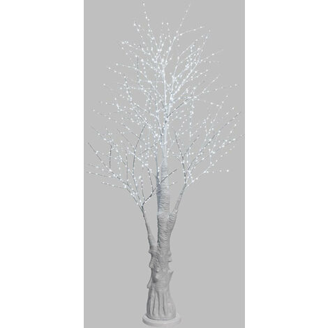 Albero luminoso Faggio con rami a microled luce calda da interno ed  esterno / 210 cm / Nero