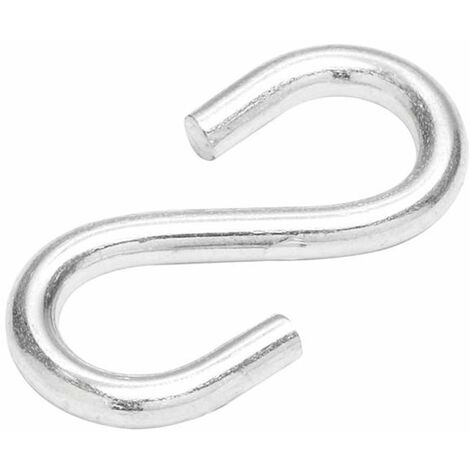 Gancio in acciaio zincato ad "S" per collegare la catena al guinzaglio -5 mm / 50 pezzi