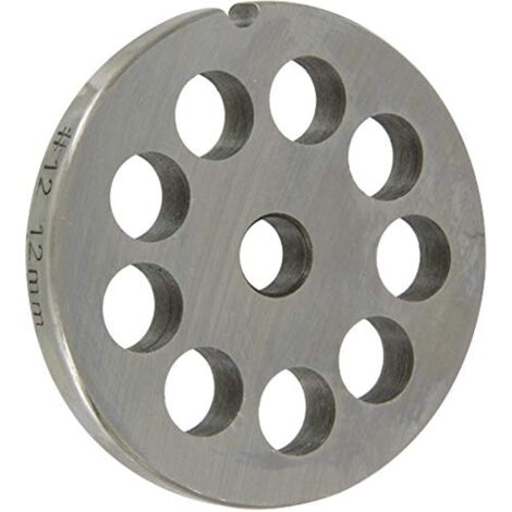 Piastra "Professionale" per Tritacarne numero 12 "Reber" in acciaio temperato -Foro 16 mm