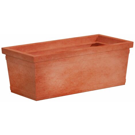 Fioriera Liscia Cm 80 Terracotta in Polimero Monacis - 80X40X34 H