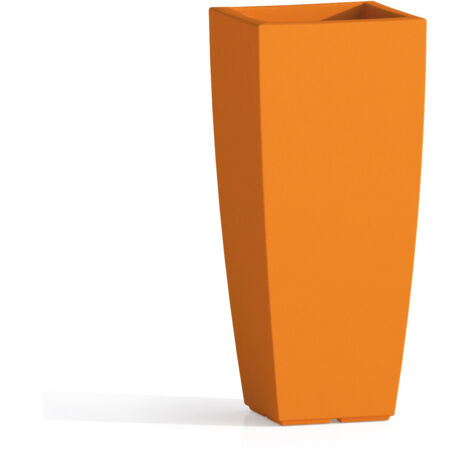 VASO ALTO IN RESINA MONACIS STILO SQUARE  H 70 cm. VARI COLORI - Colore: Arancio