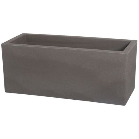Fioriera rettangolare cappuccino 60x24,5 cm h 24,5 mod. Schio cassa