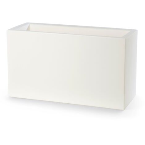 Fioriera rettangolare bianco 115x50 cm h 50 mod. Schio cassa