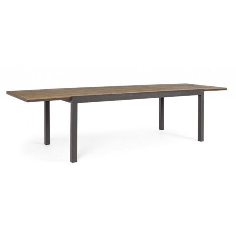 Tavolo allungabile "Elias" in alluminio e polywood da esterno per giardino 300 cm -Antracite