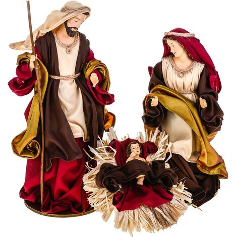 Natività tessuto bordeaux cm xh46