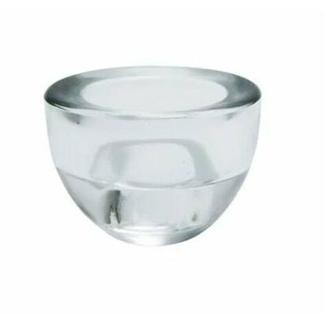 Portacandela tondo in vetro trasparente per candela e tealight elegante