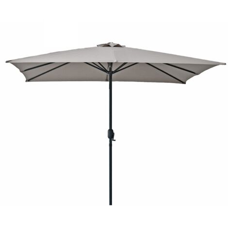 Ombrellone palo centrale "Paradiso" in alluminio verniciato a polvere per giardino e balcone -3 x 3 mt / Grigio (1/5)